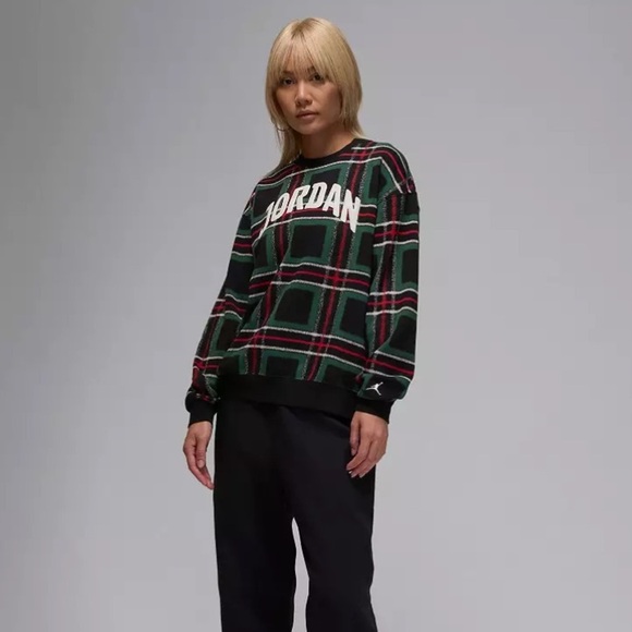Jordan Plaid Crewneck Sweatshirt - Picture 3 of 9